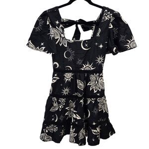 Band of the Free Remy Celestial Dark Academia‎ Mini Dress Moon Stars Goth XS